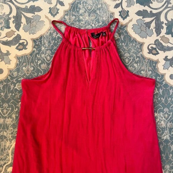 Mlle Gabrielle 1XL Dark Pink Dress Hi-Low Layered Very Sexy LikeβNEW - Picture 4 of 10